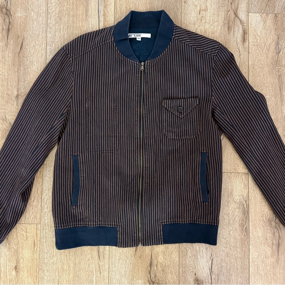 Men's Striped Bomber Jacket